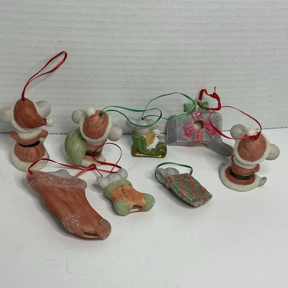 Merry Christmas Mice Mouse Ornaments - 2